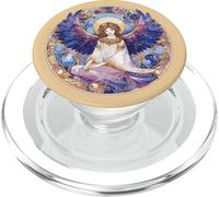 Angelo custode blu e viola per vegliare su di te PopSockets PopGrip per MagSafe