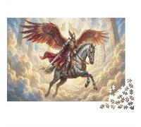 Angelo Custode dalle Ali Rosse Puzzle 1000 Pezzi,Cartone Di Qualità,Sfida Impossibile,Antistress,Adulti E Ragazzi,Gioco Educativo,Decorazione Casa,Idea Regalo,dai 14 Anni 38x26cm