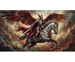 Angelo Custode dalle Ali Rosse Puzzle 1000 Pezzi,Sfida Impossibile,dai 14 Anni,Decorazione Casa,Adulti E Ragazzi,Gioco Educativo,Cartone Di Qualità,Idea Regalo,Antistress 70x50cm