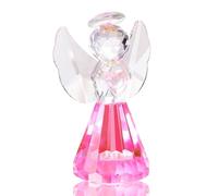 Angelo custode in cristallo, da donna, ornamento da collezione, statuetta di angelo in vetro, per comunione, compleanno, preghiera, Natale, ricordo commemorativo per ragazze e per la sua decorazione