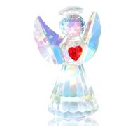 Angelo custode in cristallo, da donna, ornamento da collezione, statuetta di angelo in vetro, per comunione, compleanno, preghiera, Natale, ricordo commemorativo per ragazze e per la sua decorazione