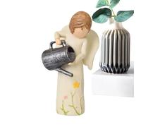 Angelo da giardino - decorazione per la casa, statuetta decorativa in resina, angelo, figura esterna, ispirazione perfetta per la crescita di giardino, terrazza, balcone, interno, soggiorno, camera da