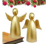 Angelo Decor Figura in Resina Dorata 2 Pezzi