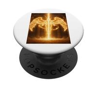 Angelo del Fuoco Celeste Guardiano Luce Regalo Design PopSockets PopGrip Adesivo