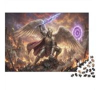 Angelo del Giudizio d'Oro Puzzle 1000 Pezzi,Sfida Impossibile,dai 14 Anni,Decorazione Casa,Adulti E Ragazzi,Gioco Educativo,Cartone Di Qualità,Idea Regalo,Antistress 38x26cm