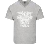 Angelo Della Morte Teschio Del Giorno Dei Morti Maglietta In Cotone A V Per Uomo