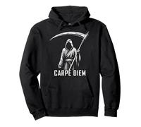Angelo della Morte Tristo Mietitore Carpe Diem Grunge Goth Distressed Felpa con Cappuccio