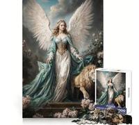 Angelo della Natura con Leone in Giardino Fiorito, Arcangelo Ariel Puzzle per Ragazzi 1000 Pezzi Stimolante per la Mente Rilassante Hobby Solido Incastro Regalo Premuroso (50x75cm)