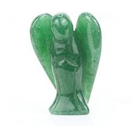 Angelo di cristallo del Aventurina verde, piccola scultura dell'angelo custode, pietra di guarigione del cristallo, cristallo di guarigione del quarzo rosa, angelo fortunato del fascino 1.5 pollici