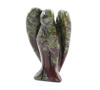 Angelo di cristallo del Sangue di drago, piccola scultura dell'angelo custode, pietra di guarigione del cristallo, cristallo di guarigione del quarzo rosa, angelo fortunato del fascino 1.5 pollici