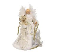 Angelo di decorazione dell'abete - Elegante angelo dell'albero | Ornamento | Albero piumato | Accessorio decorativo per le vacanze delicato, set di figurine d'angelo con ali bianche per feste
