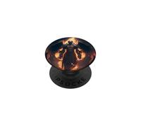 Angelo di fuoco con fiamme dell'inferno PopSockets PopGrip Adesivo