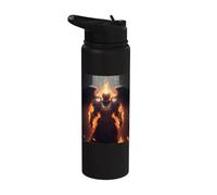 Angelo di fuoco con fiamme dell'inferno Stainless Steel Insulated Water Bottle