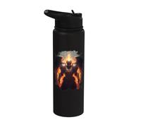 Angelo di fuoco con fiamme dell'inferno Stainless Steel Insulated Water Bottle