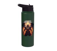 Angelo di fuoco con fiamme dell'inferno Stainless Steel Insulated Water Bottle