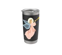 Angelo di Natale che soffia tromba presepe celeste arte Bicchiere termico in acciaio inox doppia parete