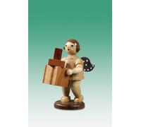 Angelo di Natale con Regalo Pacco Senza Corona/Natura Altezza Ca 6,5 CM Nuovo