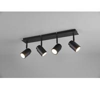 ANGELO H2O BARRA 4 SPOTS ORIENTABILI NERO IP44 L.52CM 4 LUCI ATTACCO GU10