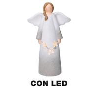 Angelo in Resina con Led bianco cm 24x11,5xh41