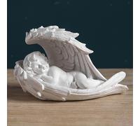 Angelo Keepsake Bambino Cherubino con Ala In Ginocchio Pregare Collana Di