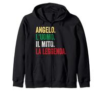 Angelo l'Uomo Il Mito La Leggenda Regalo per Angelo Felpa con Cappuccio