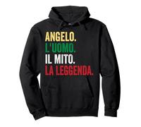 Angelo l'Uomo Il Mito La Leggenda Regalo per Angelo Felpa con Cappuccio