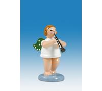 Angelo Musicante Con Clarinetto Corona Altezza 6 CM Nuovo Legno Erzgebirge
