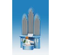 Angelo Musicante Orgel Con Senza Corona Altezza 6 CM Nuovo Legno di Natale