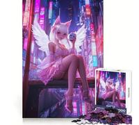 Angelo nella città al neon - Puzzle da 1000 pezzi per adolescenti - Stimola la mente, passatempo rilassante, perfetto per le vacanze (50x75cm)