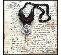 Angelo Nero Gioiello Pendaglio Talismano Diavolo Corna Satana Lucifero Baphomet