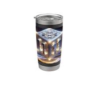Angelo numero 1111 con cubo di Metatron Bicchiere termico in acciaio inox doppia parete