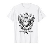 Angelo numero 777 Cuore e ali dell'angelo numero spirituale Maglietta