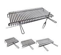 ANGELO PEGORARO Graticola per Barbecue griglia Acciaio Inox Varie Misure (GRATICOLA Acciaio Inox AISI 430, INGOMBRO Totale Max CM 43X35)