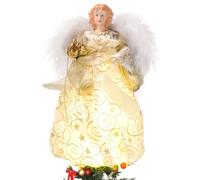 angelo per punta albero di natale, Angeli per Albero di Natale, puntale albero di natale a forma di angelo, con Luci String, Adatto per Decorare la Cima dell'Albero