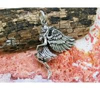 Angelo Portachiavi 3D 925 Argento Massiccio Angelo Custode Figura Completa