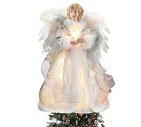 Angelo Puntale Albero Di Natale Topper Per Albero Di Natale,Led Fair Angel Xmas Tree Topper Decorazione Per Albero Di Natale Fairy Angel Decor Per Albero Di Natale Per Natale (Ange noble en argent)