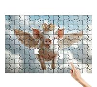 Angelo Puzzle 1500 Pezzi, Maiale Puzzle Adulti, Giochi Educativi per la Famiglia, Divertimento Colorato Set con Scatola, Giochi Creativi per Regalo Uomo Decorazioni Casa, Regalo Bambina 6 Anni R-1