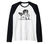 Angelo Raphael Artista Cupido Cherubini San Valentines Maglia con Maniche Raglan