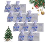 Angelo ricordo con fiori secchi Non-ti-scordar-di-me, regalo con angelo Non-ti-scordar-di-me con intricati accenti floreali, for finestre, alberi di Natale, ornamento commemorativo da appendere(10pcs)