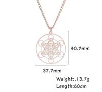 Angelo Sigillo Arcangelo Metatron Collana Unisex - Acciaio Inox Moda Gioielli
