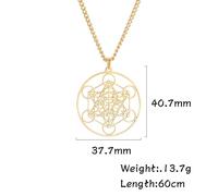 Angelo Sigillo Arcangelo Metatron Collana Unisex - Acciaio Inox Moda Gioielli