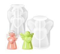 Angelo Silicone per Resina 2 Pezzi Forme Decorazioni in Cemento Fai da Te | Stampo Resina Epossidica per Insegnanti Arte Hobbisti Artisti Principianti Creativi Casa Ufficio Eventi Laboratorio