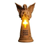 Angelo solare decorazione commemorativa da giardino con resina resistente alla