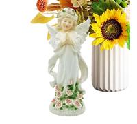 Angelo Solare Luce da Giardino Esterno Statuetta Luminosa Resina Fata | Statue Angelo per Giardino Portico, Aiuola, Paesaggio Esterno