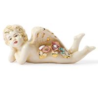 Soprammobile Capodimonte Carretto con frutti frutta in porcellana statuina uva