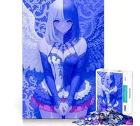 Angelo ﹨u Demone Anime Ragazza Puzzle da 1000 pezzi Gioco di esercizi di logica Incastro preciso Senza spazi Sfida interattiva per il cervello per la casa (38x26cm)