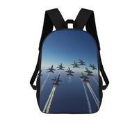 Angels Air Show Flying Printed 17 Inch Daypack unisex zaino da viaggio zaino per computer portatile per donne uomini