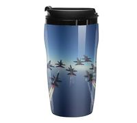 Angels Air Show Flying stampato riutilizzabile tazza da caffè isolata da viaggio tazza d'acqua con coperchio 250 ml