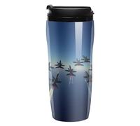 Angels Air Show Flying stampato riutilizzabile tazza da caffè isolata da viaggio tazza d'acqua con coperchio 350 ml
