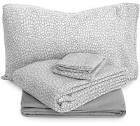 Angel's Collection Completo Lenzuola in Pile Matrimoniale Due piazze Z709 Grigio INTIMOEGIDIO